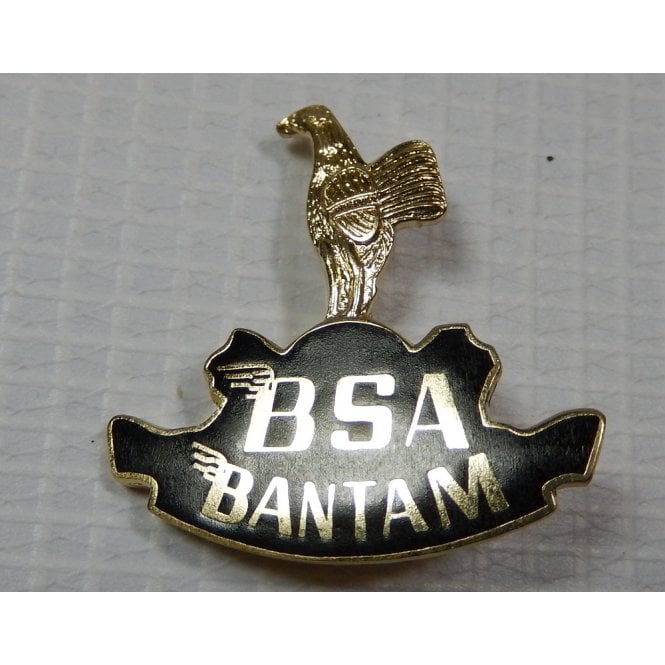 BSA BSA Bantam Pin Badge for Classic Motorcycle Gold & Black Made in UK