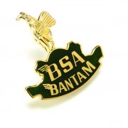 BSA Bantam Pin Badge for Classic Motorcycle Gold & Green Made in UK