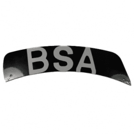 BSA Curved Front Number Plate With BSA Digits