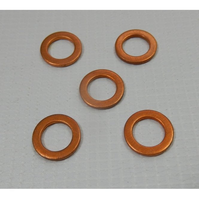 Copper Washers 5No OEM No 24-0028 Internal Diameter 10.5mm, External 16mm