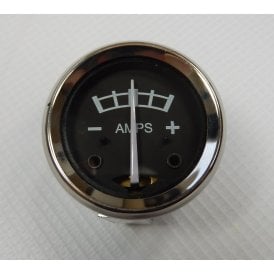 Pre-Scale Ammeter for Classic Motorcycle 1 3/4" Black Face Fitted to Models 1936 -68