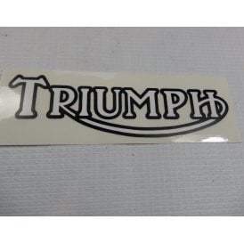 Triumph Logo Classic Motorcycle Transfer Black Letters & White Infill