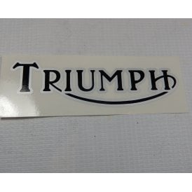 Triumph Logo Classic Motorcycle Transfer Black & Silver Letters