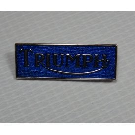 Triumph Pin Badge Blue Enamel & Chrome for Classic Motorcycle Made in UK