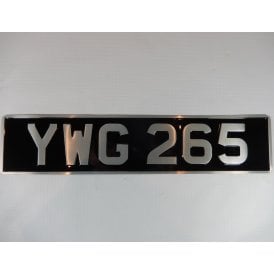 Vintage Car Number Plates Die Pressed Aluminium Stove Enamel 20.75" x 4.5" 